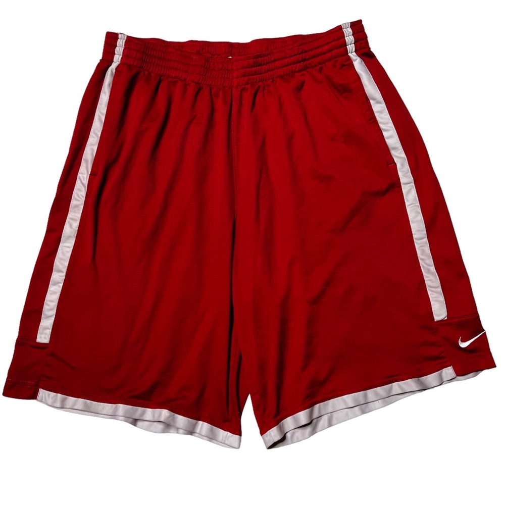 Nike League Dri Fit Basketball Shorts 9.5” in Red White Men’s Sz XXL